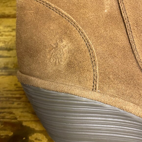 Fly London Yulo Suede Leather Platform Knee Boots Sz 39 (EU) Brown Tan Tall - Picture 6 of 11